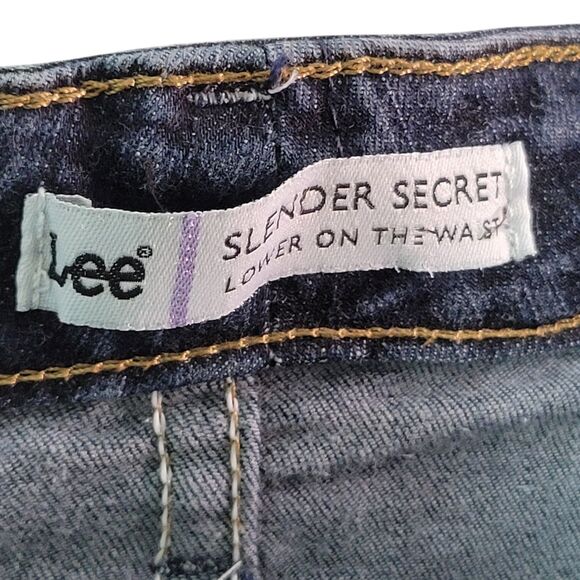 LEE Slender Secret Womens Size 8 Blue Solid Boot Cut Jeans - Picture 2 of 10